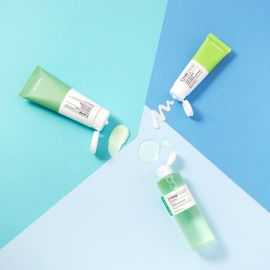 [DR. PLINUS] Z-Line Skincare Set – Acne Care with French Green Clay, Red Plum Toner & Cica-Ceramide Cream for Hydration & Soothing - Made in Korea